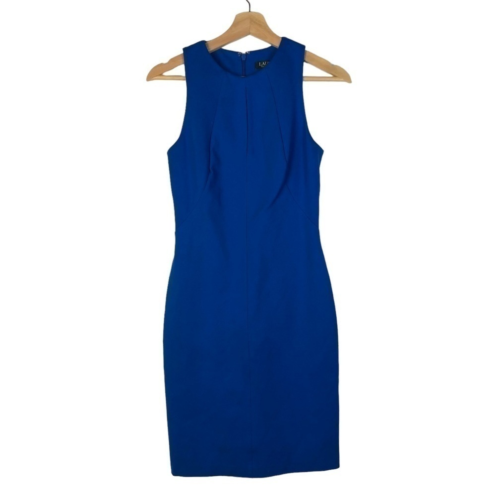 Lauren Ralph Lauren Cobalt Blue Knee Length Sheath Dress 2